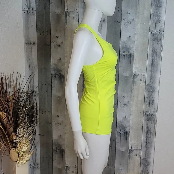 SUSANA Monaco Neon Yellow Smocked Top - Picture 6 of 9